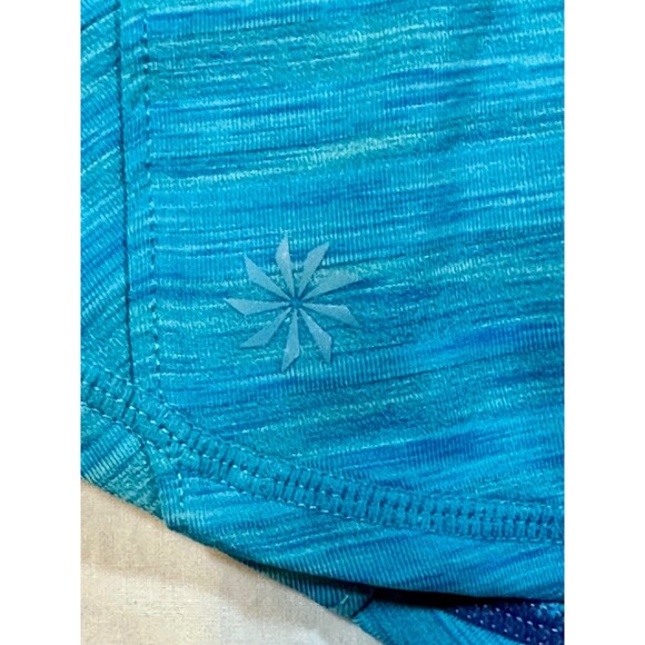 Athleta Womens Medium 1/4 Zip Blue Athletic Running Mock Neck Sweatshirt - Picture 2 of 8